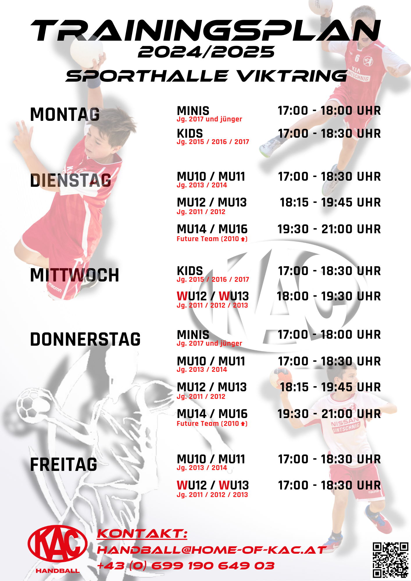 KAC Handball Trainingsplan 2025