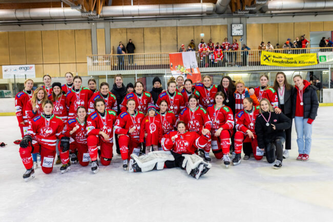 Mit dem Vizemeistertitel in der DEBL belohnten sich die Damen des EC KAC für eine bemerkenswerte Saison. Foto: DerHandler