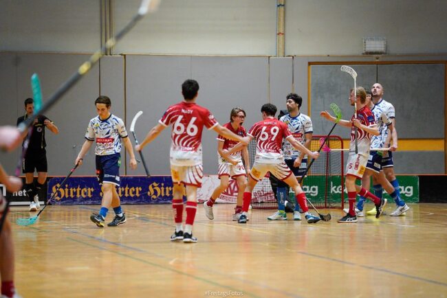 Spiel des KAC Floorball gegen den VSV Unihockey .