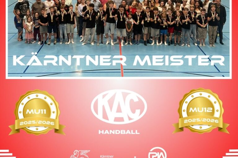 KAC Handball MU11 und MU12 Kärntner Meister 2025-2026